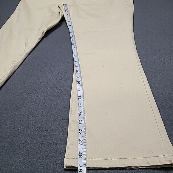 Blair Womens Jeggings 18 Elastic Waist Pullon Slim Beige Light Jeans - Picture 2 of 9